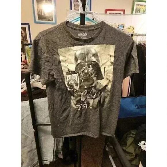 Star Wars Gray Darth Vader Medium T-Shirt CR3 - Picture 1 of 5